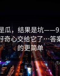 我以为是瓜，结果是坑——91在线…别再把好奇心交给它了…答案比你想的更简单